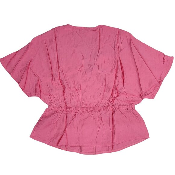 Baby Doll Blouse Pink Deep V-Neck Sew In Love Size Womens Small New in Bag - Picture 2 of 7